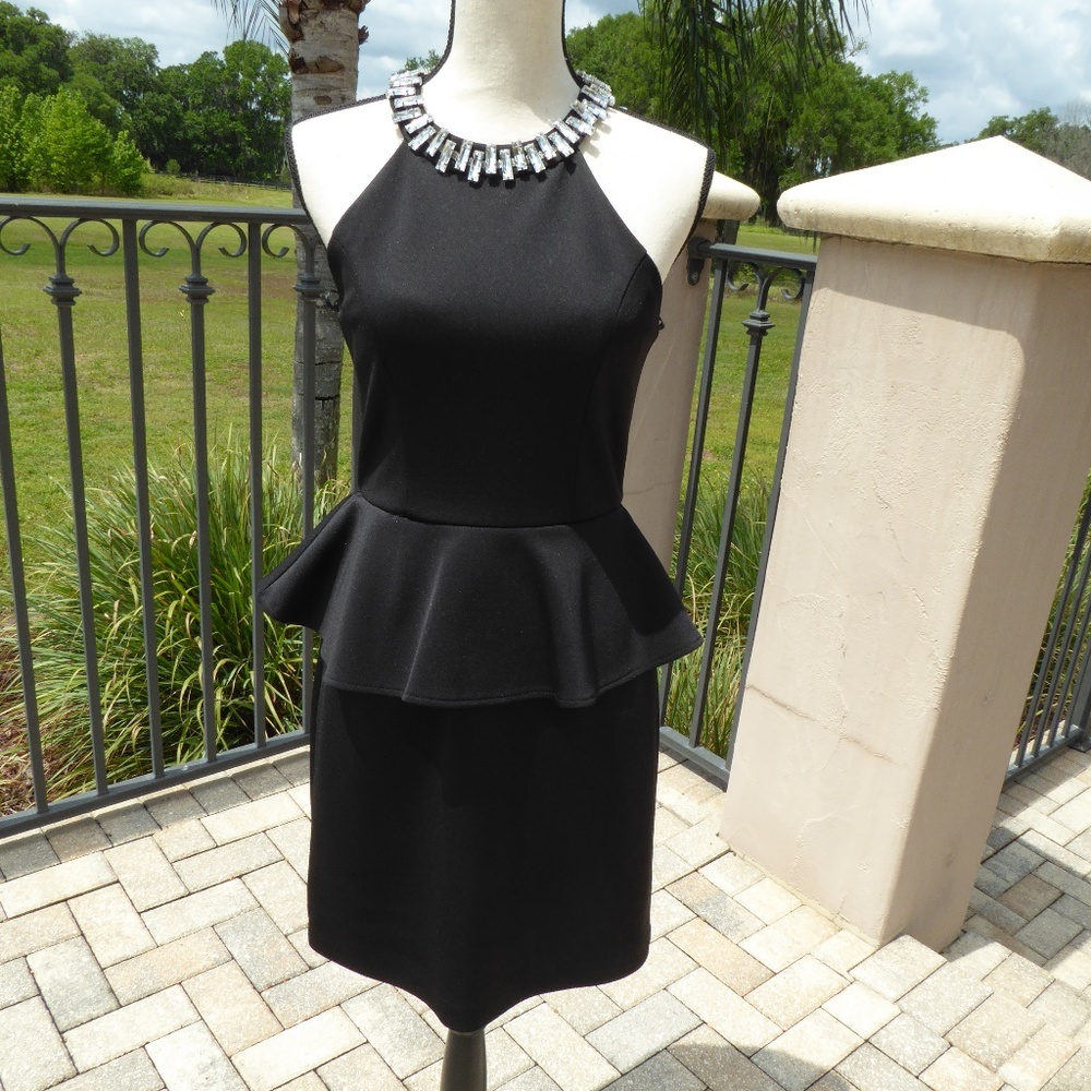 Bisou Bisou Peplum Dress by Michele Bohbot Size 6